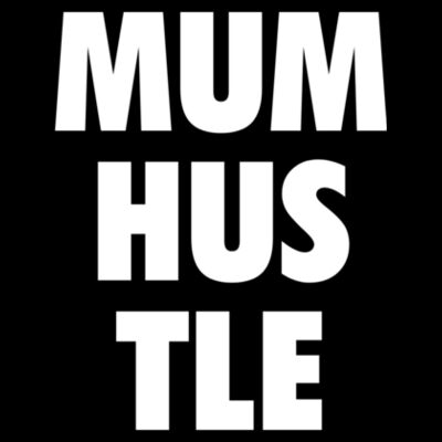 Mum Hustle Dark - Womens Bevel V-Neck Tee Design
